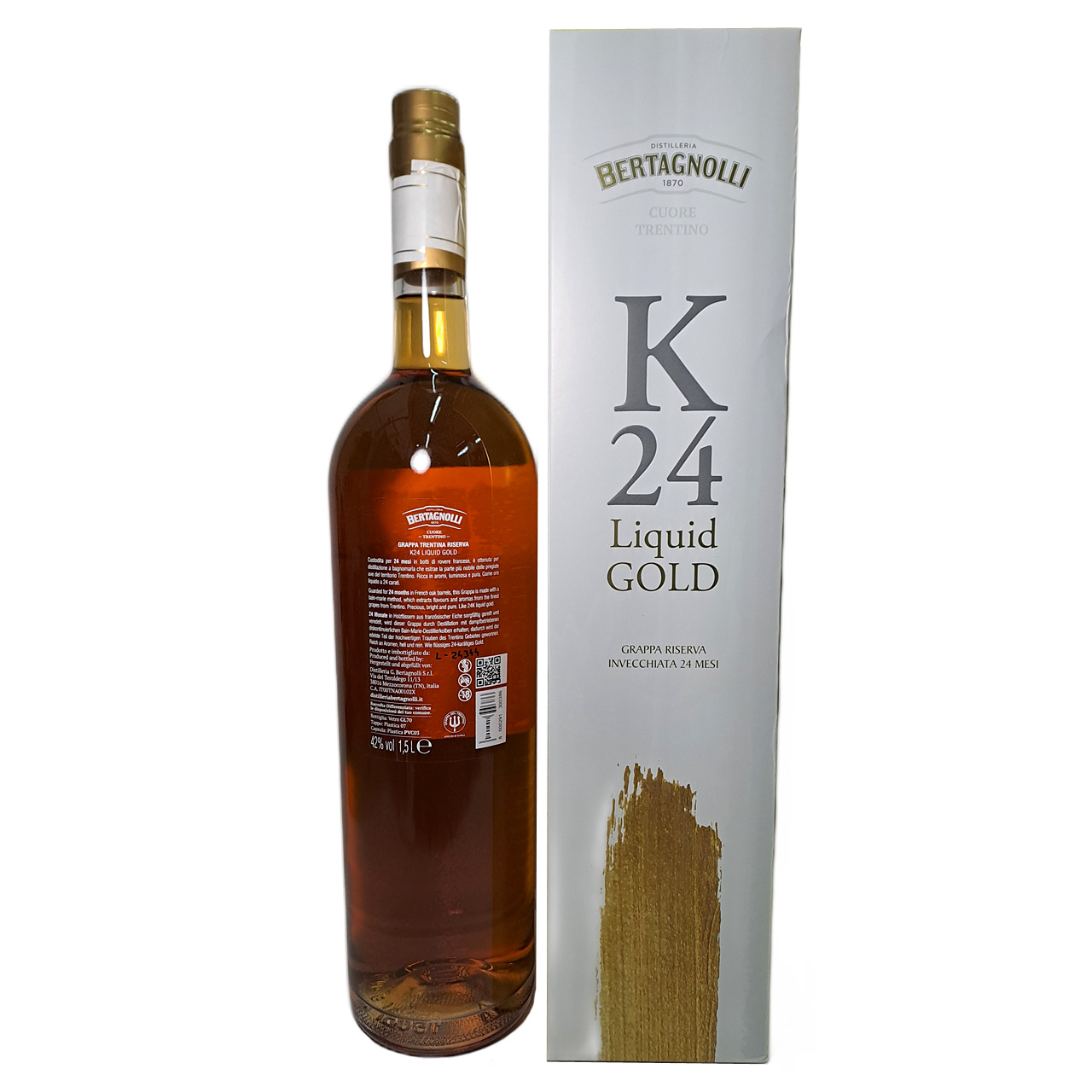 Bertagnolli Grappa K24 Riserva 24 Monate Barrique
