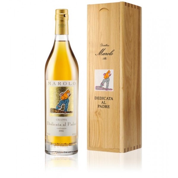 Marolo Grappa Padre Barrique 0,7l in Holzkiste